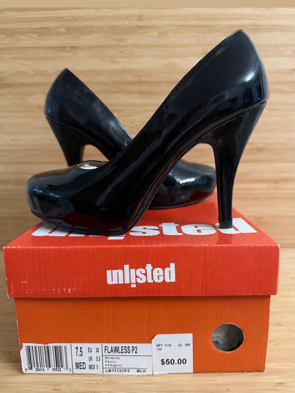 Unlisted Black Patent High Heel Pumps - Flawless P2